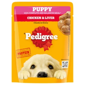 Pedigree Puppy Wet Dog Food – Chicken & Liver Chunks in Gravy
