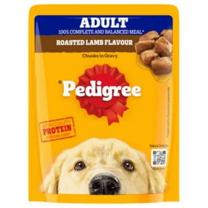 Pedigree Adult Wet Dog Food | Roasted Lamb Flavour Chunks in Gravy