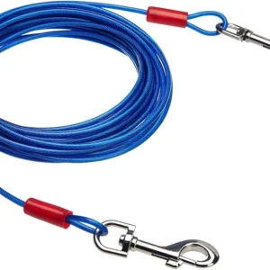 Tie Out 15 Feet Long Cable Dog Leash Dog Trainning Leash